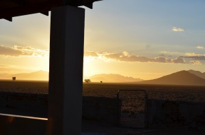 Sunrise from veranda                