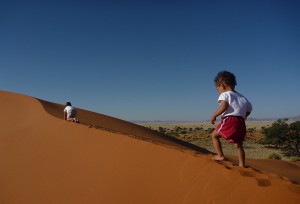 Kids on dune      